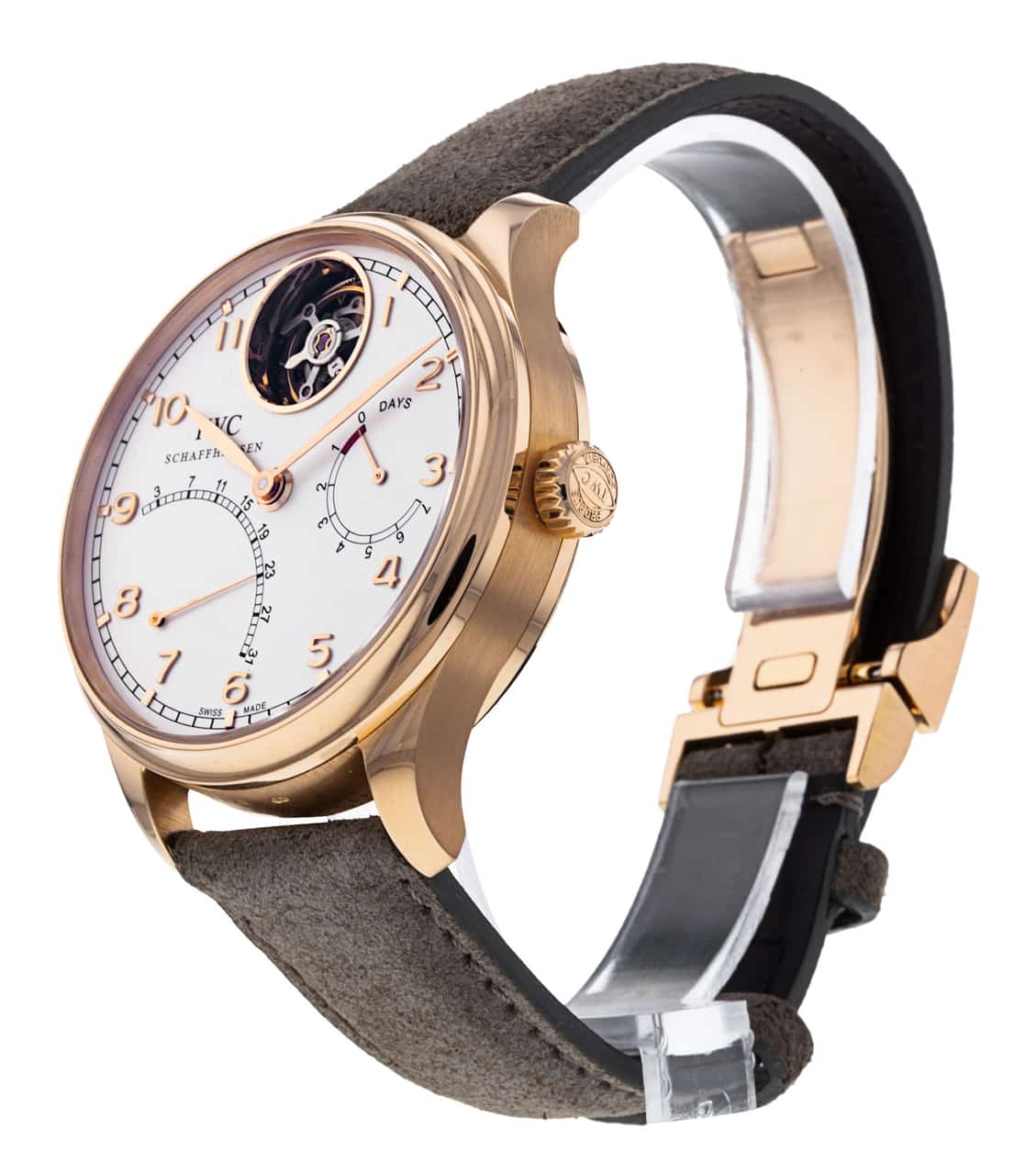 IWC Portugieser Tourbillon Rose Gold Silver Dial